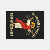 All Cool People Are Born In December For Women Men Fleece Deken (Voorkant (Horizontaal))