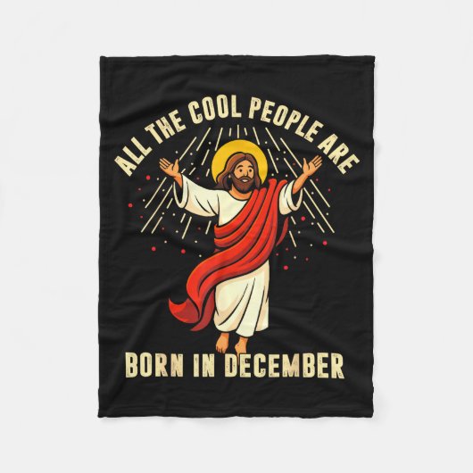 All Cool People Are Born In December For Women Men Fleece Deken (Voorkant)