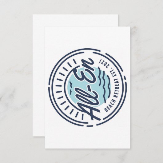 All-En Beach Retreat Hartelijk dank Bedankkaart (Voorkant / Achterkant)