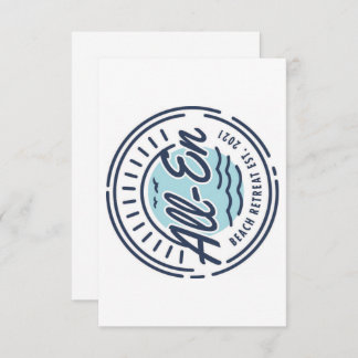 All-En Beach Retreat Hartelijk dank Bedankkaart