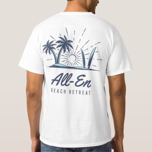 All-En Beach Retreat Mannen T-shirt (Achterkant)