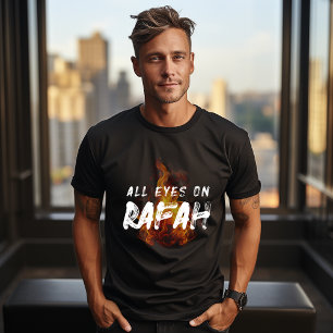 ALL EYES ON RAFAH zwart T-shirt voor man