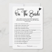 All Eyes On The Bride Vrijgezellenfeest Game beroe Kaart (Voorkant)