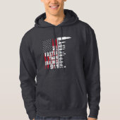 All Faster Than Dialing 911 American Flag Gun Hoodie (Voorkant)