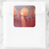 All Five Heads Vierkante Sticker (Tas)