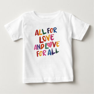 All for Love Quote, Rainbow Typography, positieve