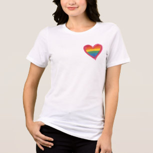 All for Love Quote, Rainbow Typography, positieve Tri-Blend Shirt