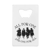 ALL FOR ONE THREE MUSKETEERS DUMAS CREDITKAART FLESSENOPENER (Achterkant)