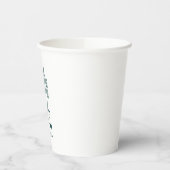All Fore Love Monogram | Donkergroene Modern Papieren Bekers (Links)