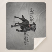 All Gas No Brakes Black Lab Sherpa Deken (Voorkant)