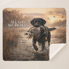 All Gas No Brakes Black Lab Sherpa Deken