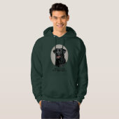 All Gas No Brakes Black Lab Sporting Hoodie (Voorkant volledig)