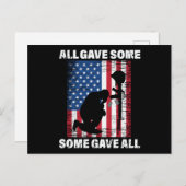 All Gave Some , Some Gave All - USA Army Briefkaart (Voorkant / Achterkant)