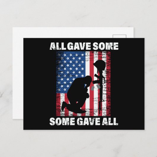 All Gave Some , Some Gave All - USA Army Briefkaart (Voorkant / Achterkant)