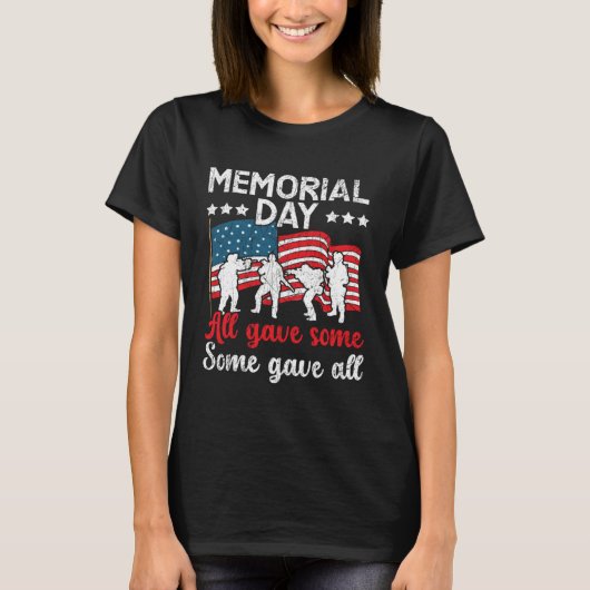 All Gave Some Some Gave All USA Flag American Memo T-shirt (Voorkant)