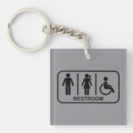 All Gender Bathroom Symbol Sleutelhanger