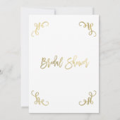 All Gold Faux Folie Bruiloftsshowerscript Type Kaart (Achterkant)