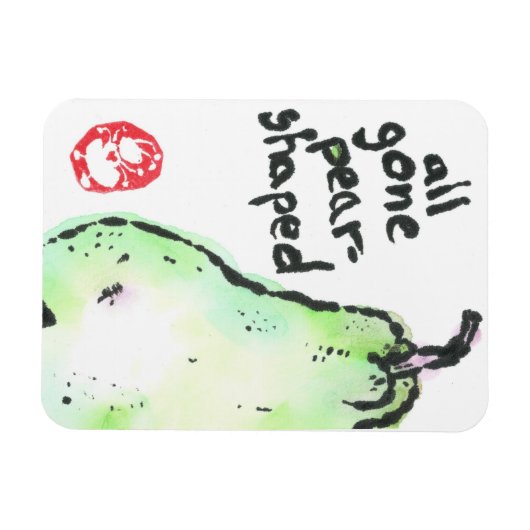 "all gone pear-shaped" Premium Flexi Magnet Magneet (Horizontaal)