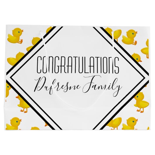 "All Good Baby Baby" Persoonlijke Baby Groot Cadeauzakje (Achterkant)