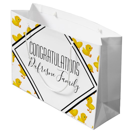 "All Good Baby Baby" Persoonlijke Baby Groot Cadeauzakje (Achterkant Gekanteld)