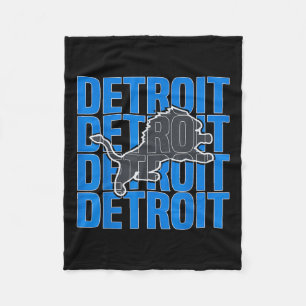 All Grit - Detroit Cool Retro Leeuwenliefhebbers D Fleece Deken