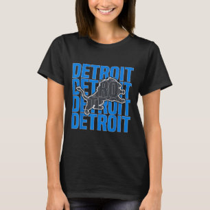All Grit - Detroit Cool Retro Leeuwenliefhebbers D T-shirt