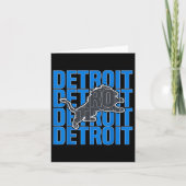 All Grit - Detroit Cool Retro Lion Lovers Nederlan Kaart (Voorkant)