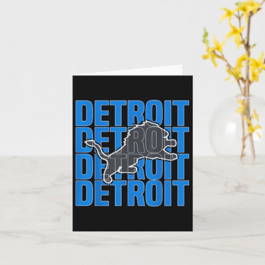 All Grit - Detroit Cool Retro Lion Lovers Nederlan Kaart (Gele Bloem)