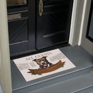 All Guests Must Be Appoved Mat, Cute Dog Deurmat