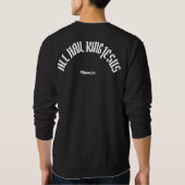 "ALL HAIL KING JESUS BLACK SWEATSHIRT (Achterkant)