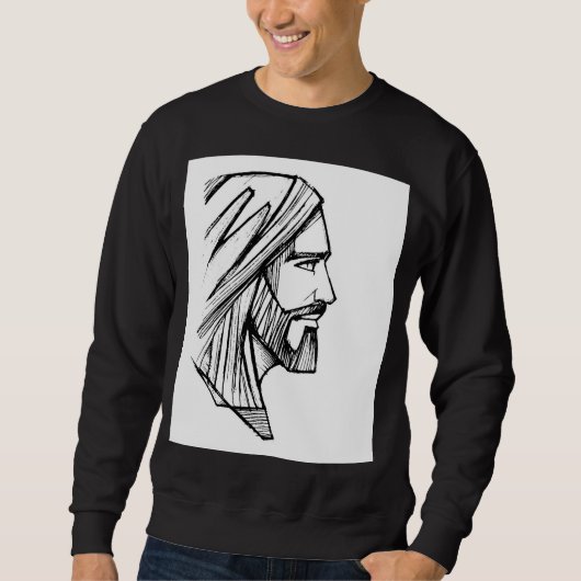 "ALL HAIL KING JESUS BLACK SWEATSHIRT (Voorkant)