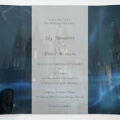 All Hallows Eve Bruiloft Drieluik Uitnodiging (Binnenkant midden)