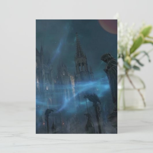 All Hallows Eve bruiloft Kaart (Staand voorkant)