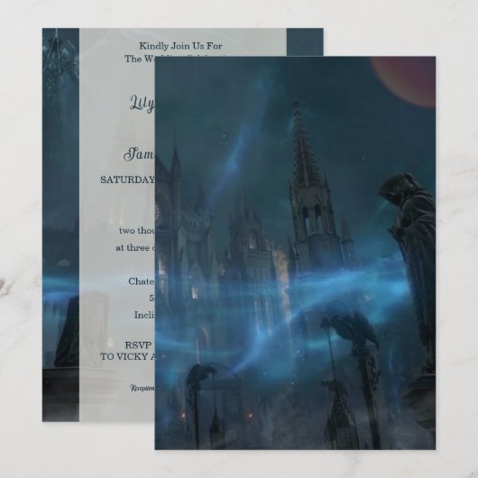 All Hallows Eve bruiloft Kaart (Voorkant / Achterkant)