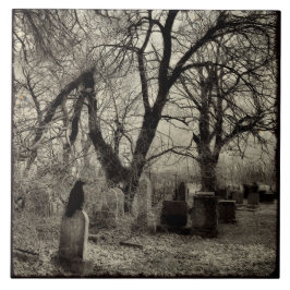 All Hallow's Eve Crow Tegeltje