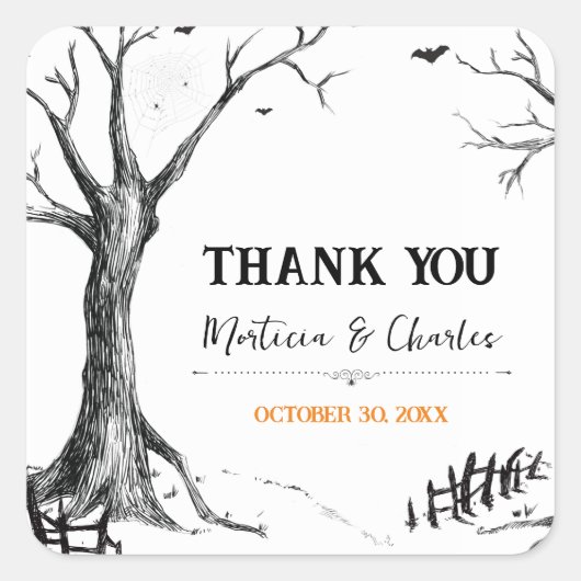 All Hallows Eve Halloween Boom Thank Je Sticker (Voorkant)