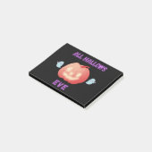All Hallows Eve Halloween Pompoen en spoken Post-it® Notes (Schuin)