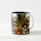 All Hallows Tea Tijd Tweekleurige Koffiemok (Voorkant rechts)
