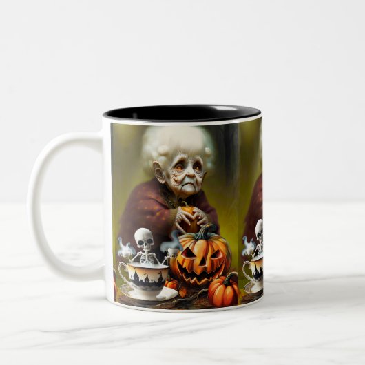 All Hallows Tea Tijd Tweekleurige Koffiemok (Links)