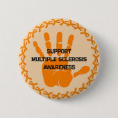 All Hands Steunt Multiple Sclerose Bewustzijn Ronde Button 5,7 Cm (Voorkant)