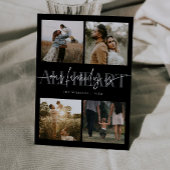 All Heart Black Multi Photo Valentines Day Feestdagenkaart