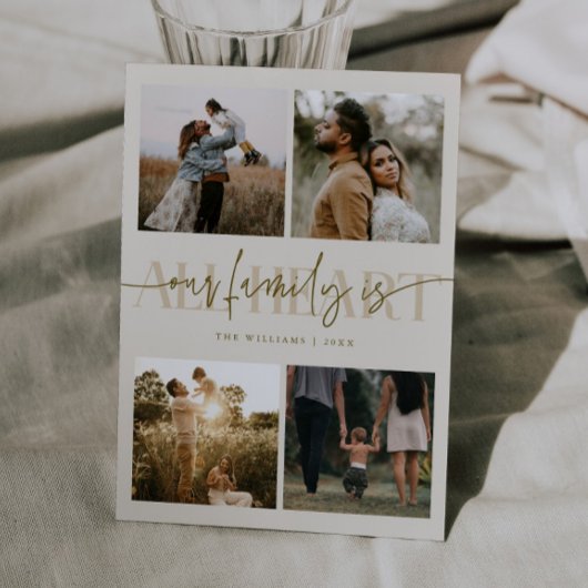 All Heart Cream Multi Photo Valentines Day Feestdagenkaart