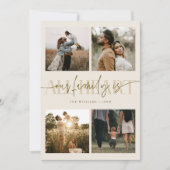 All Heart Cream Multi Photo Valentines Day Feestdagenkaart (Voorkant)