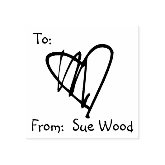 All Heart Custom Naam Vervaardigen Rubber Stamp Rubberstempel (Afrduk)