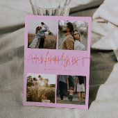 All Heart Orange Pink Multi Photo Valentines Day  Feestdagenkaart