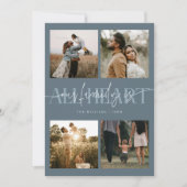 All Heart Slate Blue Photo Valentines Day  Feestdagenkaart (Voorkant)