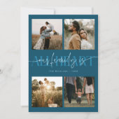 All Heart Teal Multi Photo Valentines Day Feestdagenkaart (Voorkant)