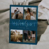 All Heart Teal Multi Photo Valentines Day Feestdagenkaart