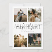 All Heart White Multi Photo Valentines Day Feestdagenkaart (Voorkant)