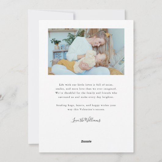 All Heart White Multi Photo Valentines Day Feestdagenkaart (Achterkant)